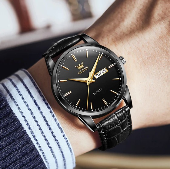 Picture of Olevs New Men Watch Luxury Leather Luminous Hand Watch Watch For Men