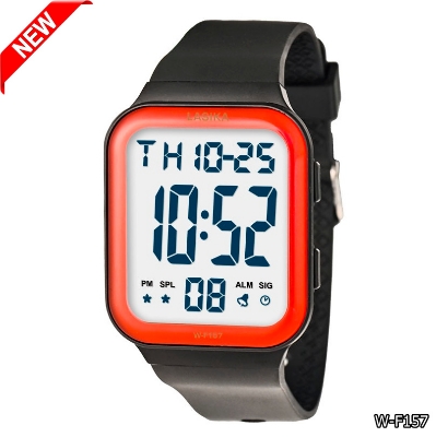 Picture of New Lasika W-F157 Digital Sports Watch for Men Apple Watch Electronic Waterproof Wristwatch Stopwatch Alarm #157