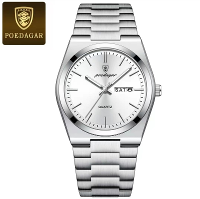 Picture of POEDAGAR 930 Luxury Watch For Men Waterproof Luminous Date Week Stainless Steel Men Watch Casual Quartz Men's Watch- Watch For Men