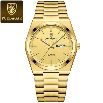Picture of POEDAGAR 930 Luxury Watch For Men Waterproof Luminous Date Week Stainless Steel Men Watch Casual Quartz Men's Watch- Watch For Men