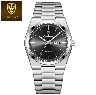 Picture of POEDAGAR 930 Luxury Watch For Men Waterproof Luminous Date Week Stainless Steel Men Watch Casual Quartz Men's Watch- Watch For Men