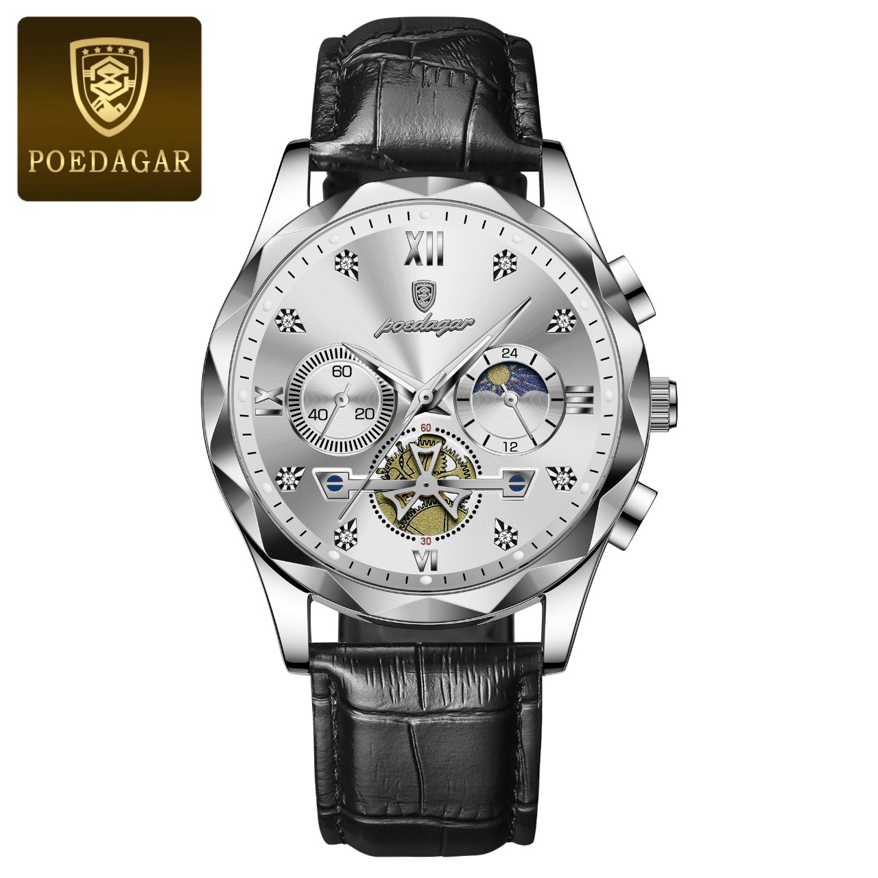Picture of Poedagar 996L Luxury Watch for Men Sports Leather Men's Watches Waterproof Luminous Chronograph Men Quartz Watches - Watch For Men - Watch - Men Watch