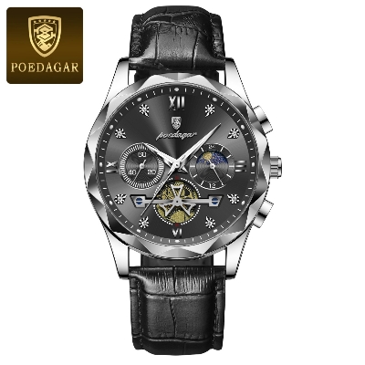 Picture of Poedagar 996L Luxury Watch for Men Sports Leather Men's Watches Waterproof Luminous Chronograph Men Quartz Watches - Watch For Men - Watch - Men Watch