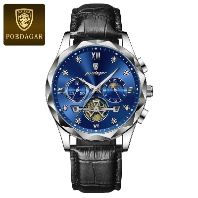 Picture of Poedagar 996L Luxury Watch for Men Sports Leather Men's Watches Waterproof Luminous Chronograph Men Quartz Watches - Watch For Men - Watch - Men Watch