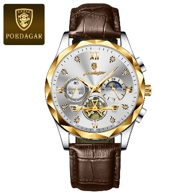 Picture of Poedagar 996L Luxury Watch for Men Sports Leather Men's Watches Waterproof Luminous Chronograph Men Quartz Watches - Watch For Men - Watch - Men Watch