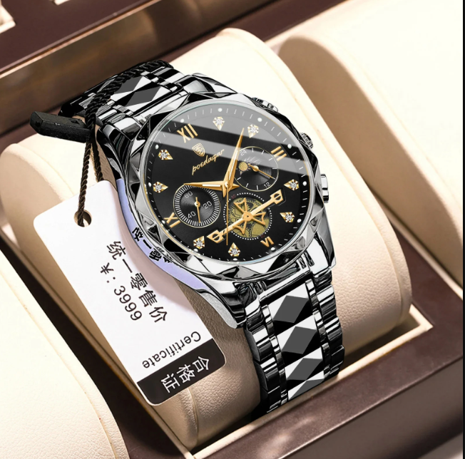Picture of Poedagar 996l Luxury Watch Stainless Steel Men's Watch Waterproof Luminous Chronograph Men's Quartz Watch-Watches for Men-Watches-Men's Watches"