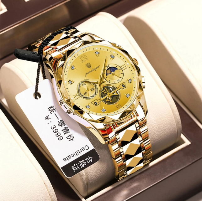 Picture of Poedagar 996l Luxury Watch Stainless Steel Men's Watch Waterproof Luminous Chronograph Men's Quartz Watch-Watches for Men-Watches-Men's Watches"