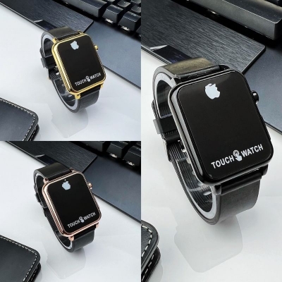 Picture of New Men Digital Watch LED Rubber Electronic Touch Screen Watch for  - Watch- Led watch