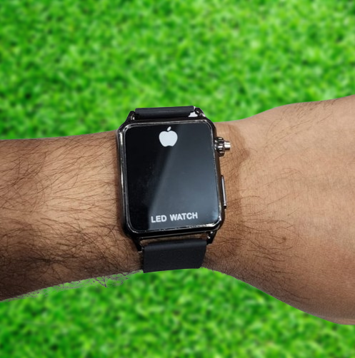 Picture of New Men Digital Watch LED Rubber Electronic Touch Screen Watch for  - Watch- Led watch