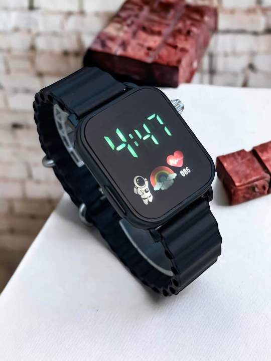 Picture of New Fashion LED Digital Watches  Silicone Strap Sport Waterproof Wrist Watch For Men - Watch - Watch For Men