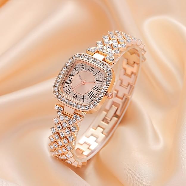 Picture of New Fashion Luxury Diamond Square dial Quartz Women's Watch - Watch For Women - Stainless steel Watch For Women - Watch