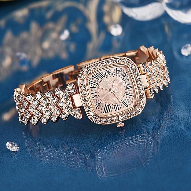 Picture of New Fashion Luxury Diamond Square dial Quartz Women's Watch - Watch For Women - Stainless steel Watch For Women - Watch