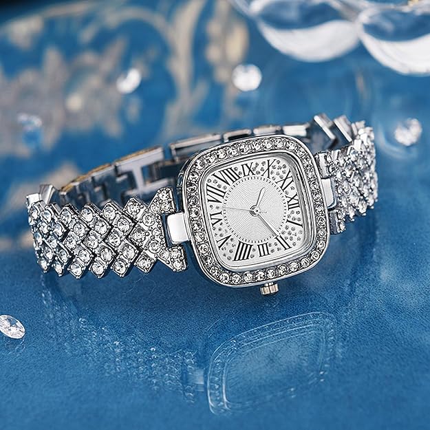 Picture of New Fashion Luxury Diamond Square dial Quartz Women's Watch - Watch For Women - Stainless steel Watch For Women - Watch