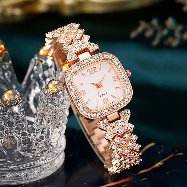 Picture of New Fashion Luxury Diamond Square dial Quartz Women's Watch - Watch For Women - Stainless steel Watch For Women - Watch