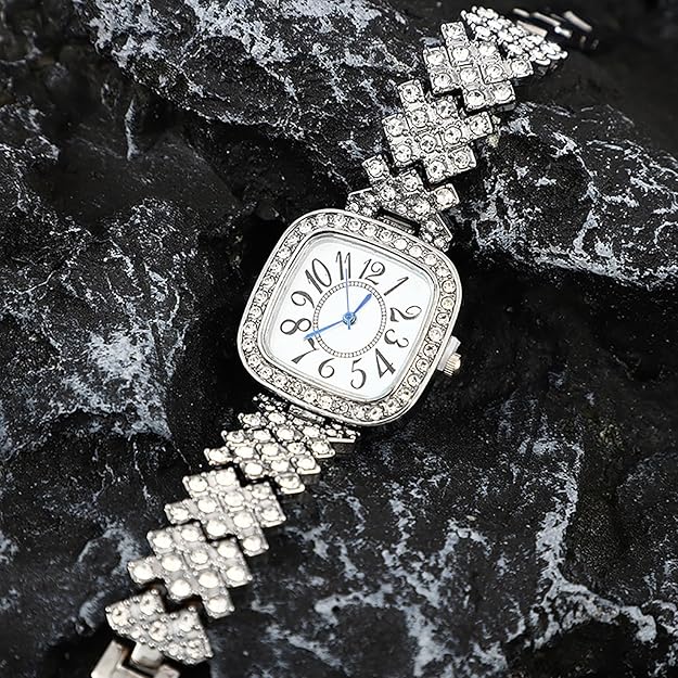 Picture of New Fashion Luxury Diamond Square dial Quartz Women's Watch - Watch For Women - Stainless steel Watch For Women - Watch