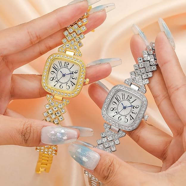 Picture of New Fashion Luxury Diamond Square dial Quartz Women's Watch - Watch For Women - Stainless steel Watch For Women - Watch