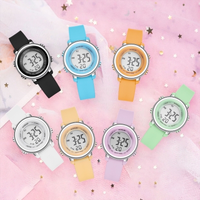 Picture of New 2025 Trendy Colorful Digital Watch for Kids Waterproof LED Lights Luminous Children Wristwatch Boys Students Watch - Watch For Kids Watch - Women Watch  - Watch For Boys - Watch For Women - Watch - New Watch