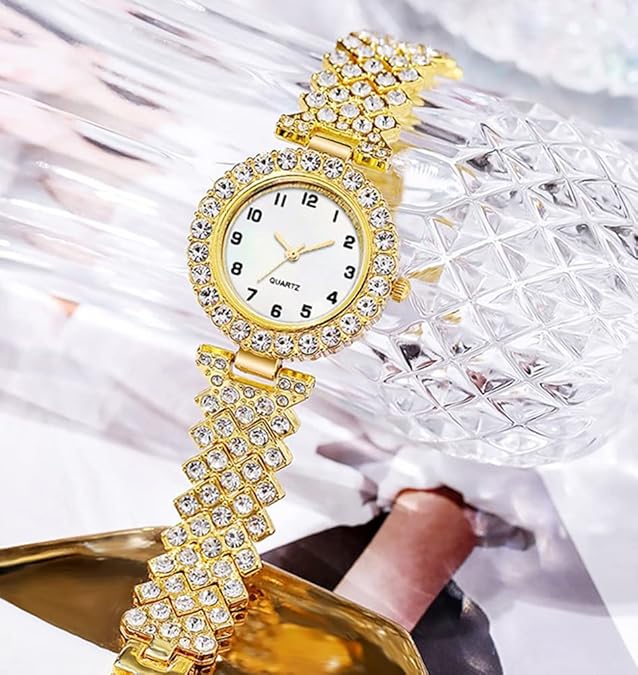 Picture of New Fashion Luxury Diamond Round dial Quartz Women's Watch - Watch For Women - Stainless steel Watch For Women - Watch