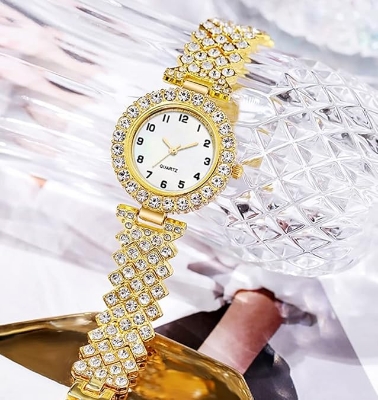 Picture of New Fashion Luxury Diamond Round dial Quartz Women's Watch - Watch For Women - Stainless steel Watch For Women - Watch