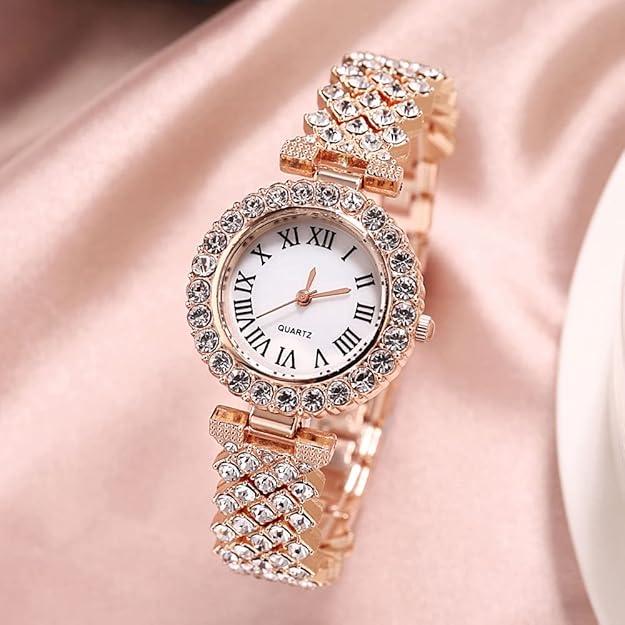 Picture of New Fashion Luxury Diamond Round dial Quartz Women's Watch - Watch For Women - Stainless steel Watch For Women - Watch