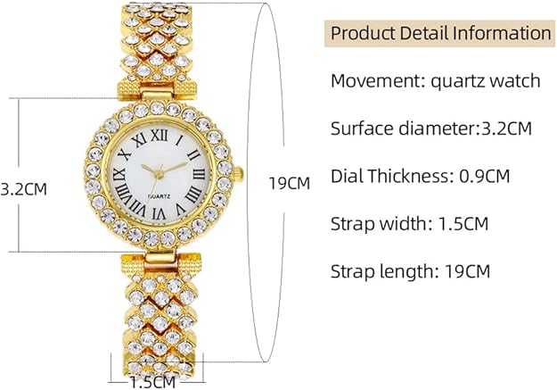 Picture of New Fashion Luxury Diamond Round dial Quartz Women's Watch - Watch For Women - Stainless steel Watch For Women - Watch