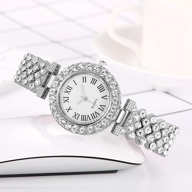 Picture of New Fashion Luxury Diamond Round dial Quartz Women's Watch - Watch For Women - Stainless steel Watch For Women - Watch