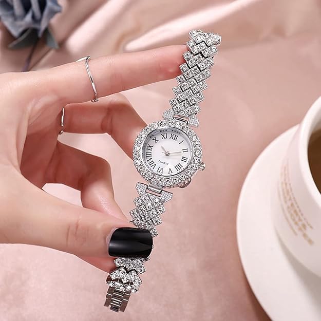 Picture of New Fashion Luxury Diamond Round dial Quartz Women's Watch - Watch For Women - Stainless steel Watch For Women - Watch