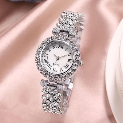 Picture of New Fashion Luxury Diamond Round dial Quartz Women's Watch - Watch For Women - Stainless steel Watch For Women - Watch