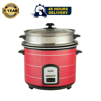 Picture of Vigo Rice Cooker-1.8L 700W REL-40-06 SS-Red-Single Pot-Regular with Magnetic Switch and Thermostat 