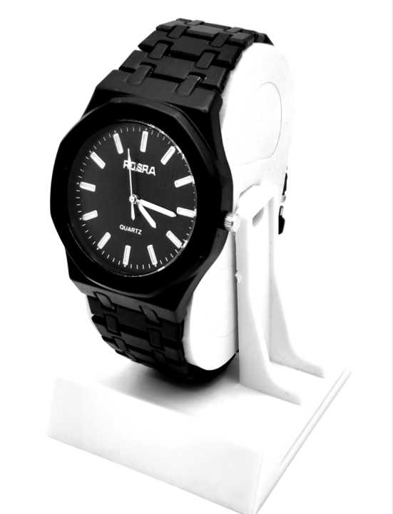 Picture of Stylish ROSRA Stainless Steel Black Colour Fashionable Man Watch