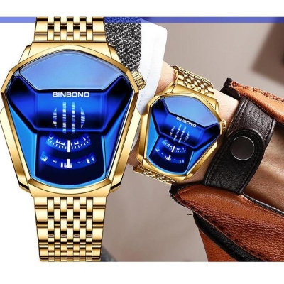 Picture of NEW BINBOND Top Brand Luxury Military Fashion Sport Watch Men Gold Wrist Watch Man Clock Casual Chronograph Wristwatch - Watch