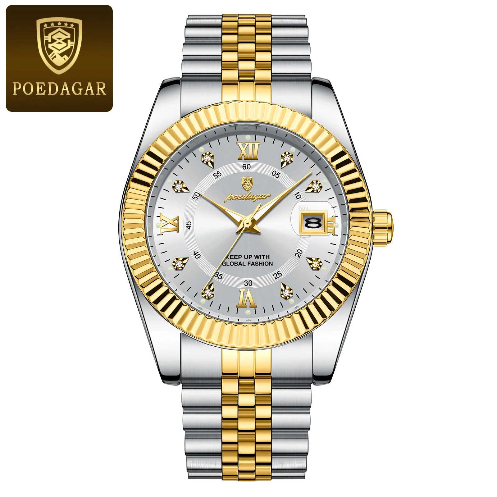 Picture of POEDAGAR 910 Luxury Stainless steel Wrist Watch For Man - Waterproof Men Watch Quartz - Stainless Steel Men's Watch - Stainless steel Watch .