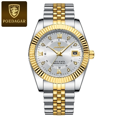 Picture of POEDAGAR 910 Luxury Stainless steel Wrist Watch For Man - Waterproof Men Watch Quartz - Stainless Steel Men's Watch - Stainless steel Watch .