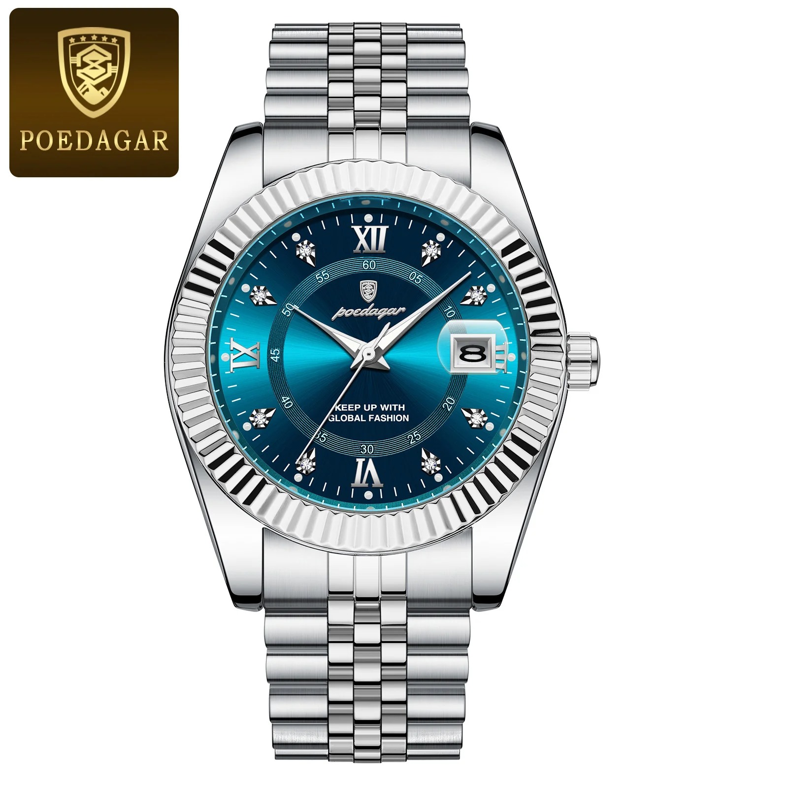 Picture of POEDAGAR 910 Luxury Stainless steel Wrist Watch For Man - Waterproof Men Watch Quartz - Stainless Steel Men's Watch - Stainless steel Watch .