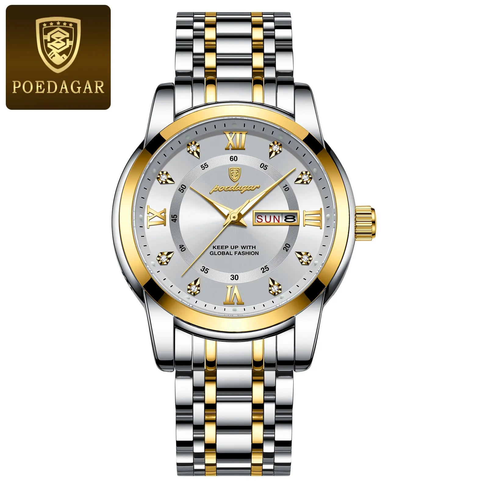 Picture of POEDAGAR 936 Stainless steel  Luxury Watch for Man- Men Watch Quartz Stainless Steel Sports Men's Watches - Watch - Stainless Steel Watch For Men
