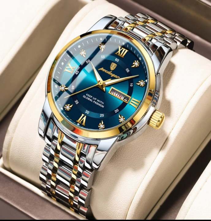 Picture of POEDAGAR 936 Stainless steel  Luxury Watch for Man- Men Watch Quartz Stainless Steel Sports Men's Watches - Watch - Stainless Steel Watch For Men