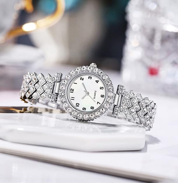 Picture of New Fashion Luxury Diamond Round dial Quartz Women's Watch - Watch For Women - Stainless steel Watch For Women - Watch