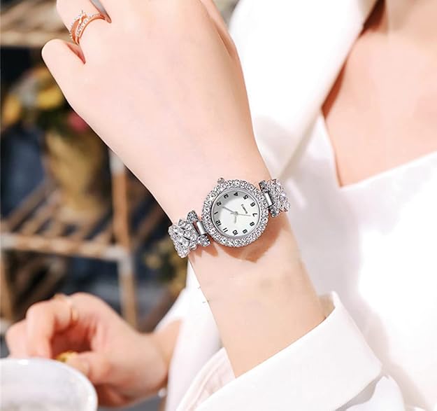 Picture of New Fashion Luxury Diamond Round dial Quartz Women's Watch - Watch For Women - Stainless steel Watch For Women - Watch