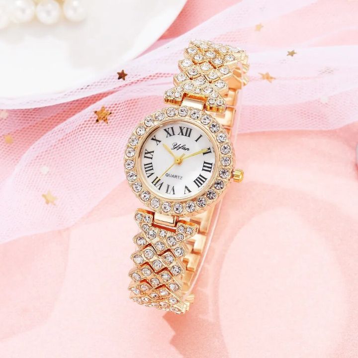 Picture of New Fashion Luxury Diamond Round dial Quartz Women's Watch - Watch For Women - Stainless steel Watch For Women - Watch