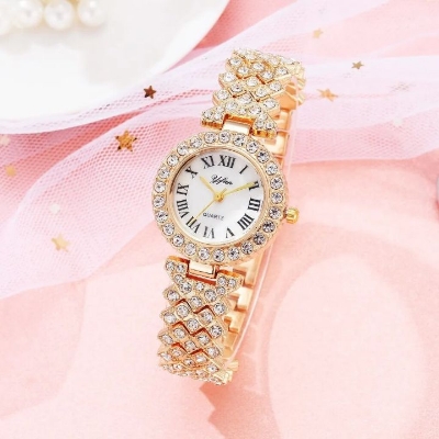 Picture of New Fashion Luxury Diamond Round dial Quartz Women's Watch - Watch For Women - Stainless steel Watch For Women - Watch