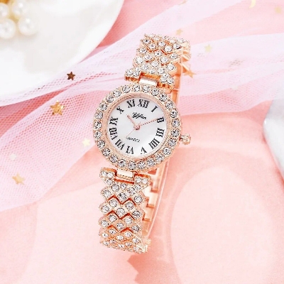 Picture of New Fashion Luxury Diamond Round dial Quartz Women's Watch - Watch For Women - Stainless steel Watch For Women - Watch