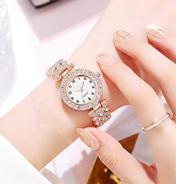 Picture of New Fashion Luxury Diamond Round dial Quartz Women's Watch - Watch For Women - Stainless steel Watch For Women - Watch