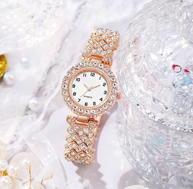 Picture of New Fashion Luxury Diamond Round dial Quartz Women's Watch - Watch For Women - Stainless steel Watch For Women - Watch