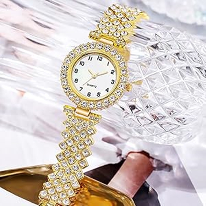 Picture of New Fashion Luxury Diamond Round dial Quartz Women's Watch - Watch For Women - Stainless steel Watch For Women - Watch