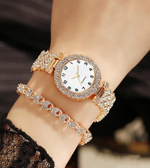 Picture of New Fashion Luxury Diamond Round dial Quartz Women's Watch - Watch For Women - Stainless steel Watch For Women - Watch