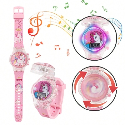 Picture of New Children'S Unicorn Silicone Strap Watch With Led Light Feature - Watch For Kids - Kids Watch -  Watch