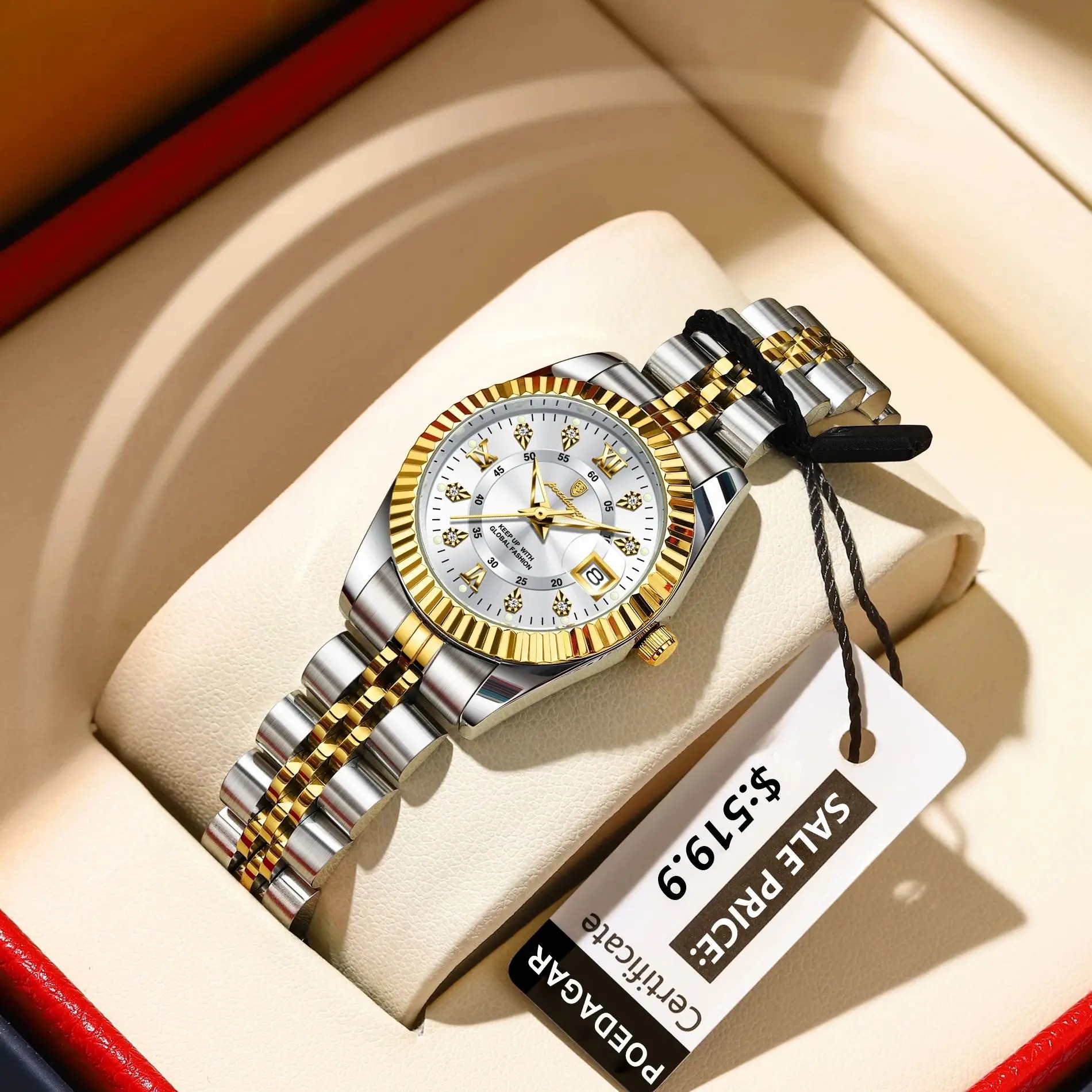 Picture of POEDAGAR 910 Luxury Ladies Watch Stainless Steel Quartz Elegant Watch for Women - Women's Watches Girl - Watch