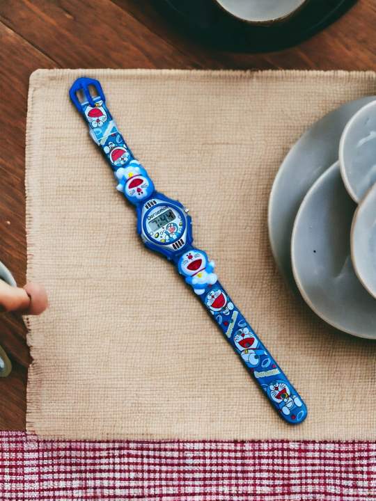 Picture of New Doraemon Cartoon Boys Girls Children Watches,  Wristwatches For Kids - Doraemon Kids watch- Watch