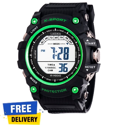 Picture of LASIKA W-H9040  Water Resistance 50m Silicon Digital Watch for Men - Black(null) - Watch For Men - Watch - Watch For Men - Watch - ঘড়ি - Watch For Men