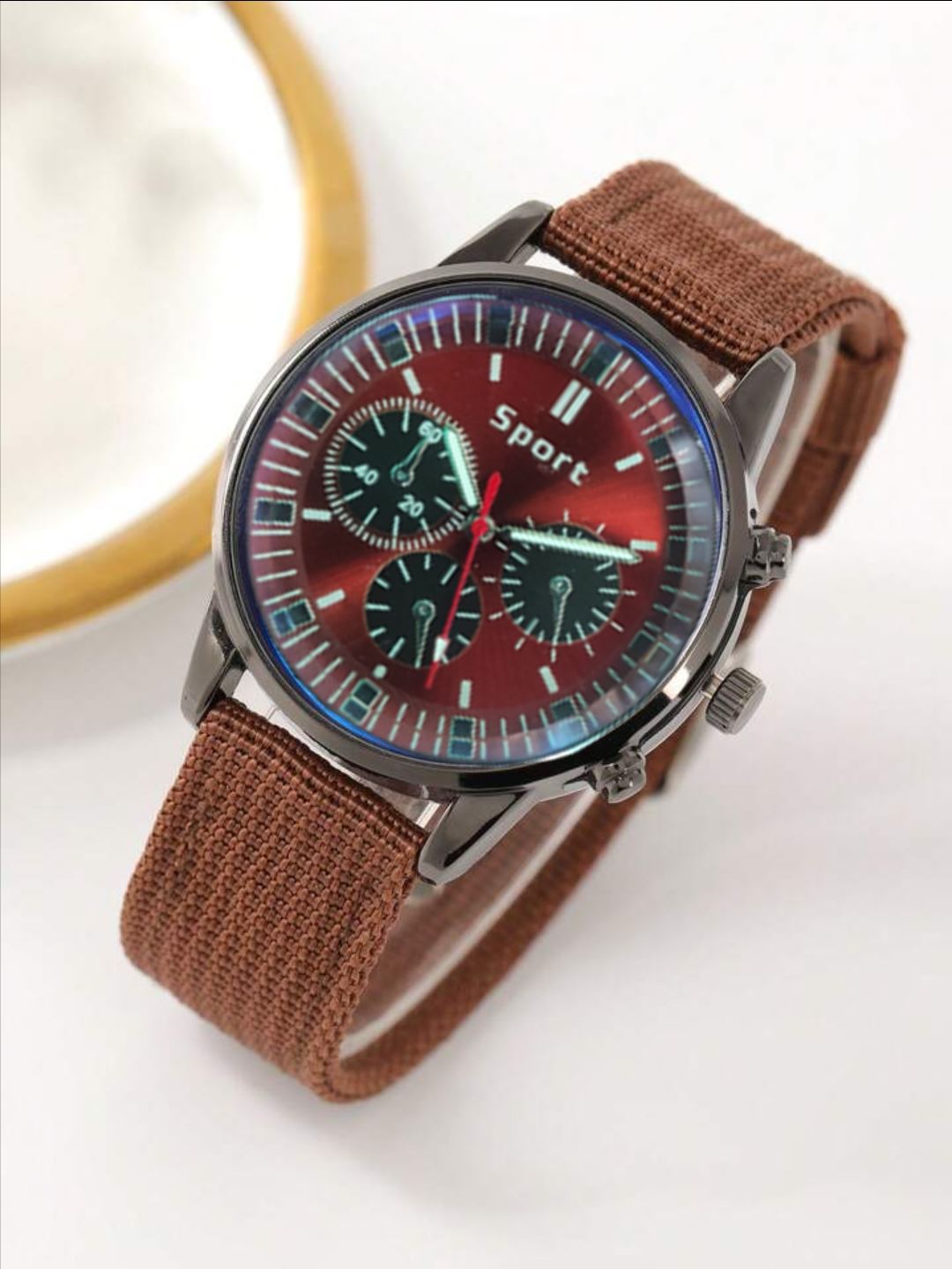 Picture of Fabric Canvas Strap Casual Cool Sport Round Dial Wrist Watch for men - Watch For Men - Watch - Watch For Men - Watch - ঘড়ি